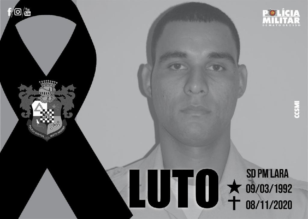 O soldado Lara que morreu neste domingo (08/11). Imagem: Reprodução Polícia Militar do Estado de Mato Grosso